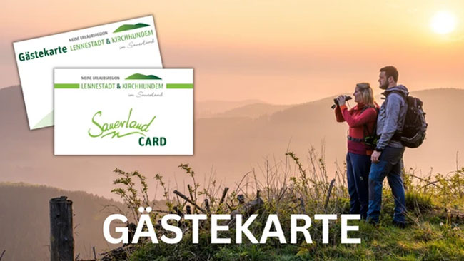 Kostenlose Gästekarte für Urlauber in der Pension Betram im Sauerland